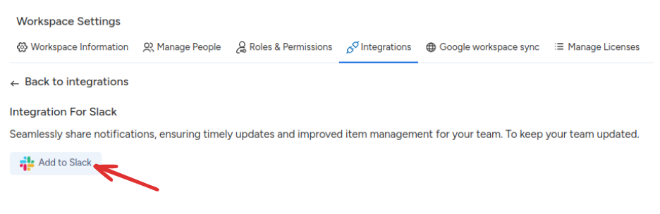 Initiate the integration